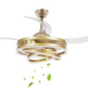 Brand new in the box 42 in. Integrated LED Indoor Gold Modern Ceiling Fan with L